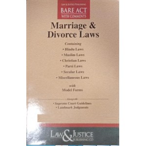 Law & Justice Publishing Co's Marriage & Divorce Laws Bare Act 2024